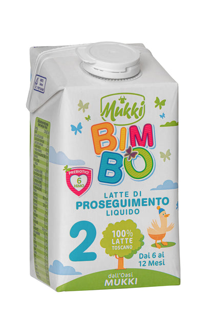 Mukki Bimbo 2 - Latte di proseguimento liquido 500 ml - 12 confezioni