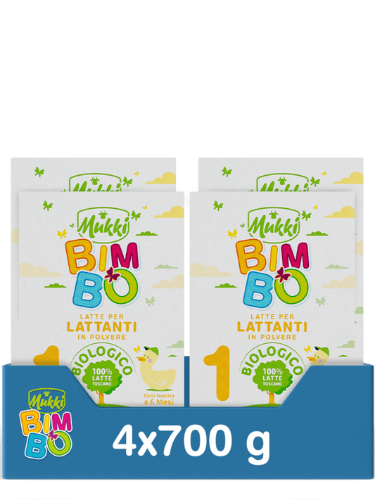 Mukki Bimbo 1 - Latte per lattanti in polvere 700 g - 4 confezioni