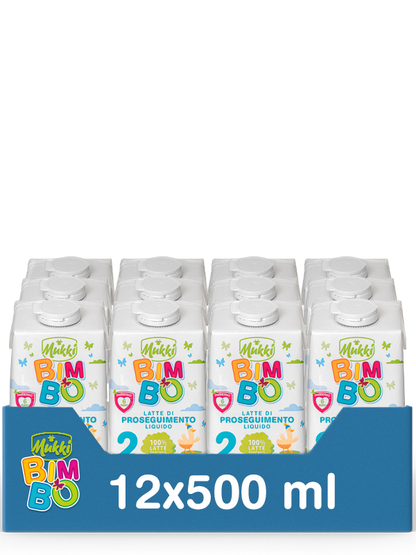 Mukki Bimbo 2 - Latte di proseguimento liquido 500 ml - 12 confezioni