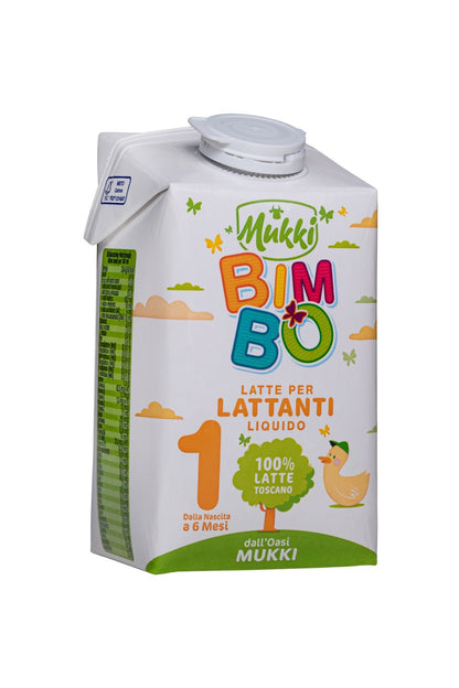 Mukki Bimbo 1 - Latte per lattanti liquido 500 ml - 12 confezioni