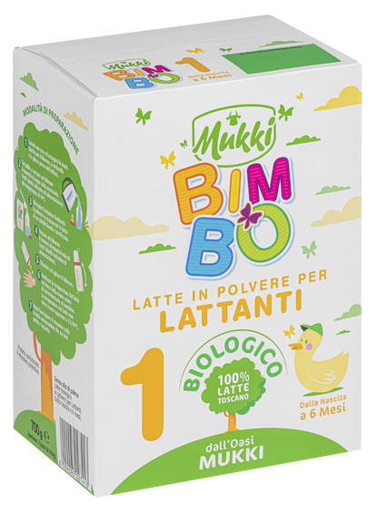 Mukki Bimbo 1 - Latte per lattanti in polvere 700 g - 4 confezioni